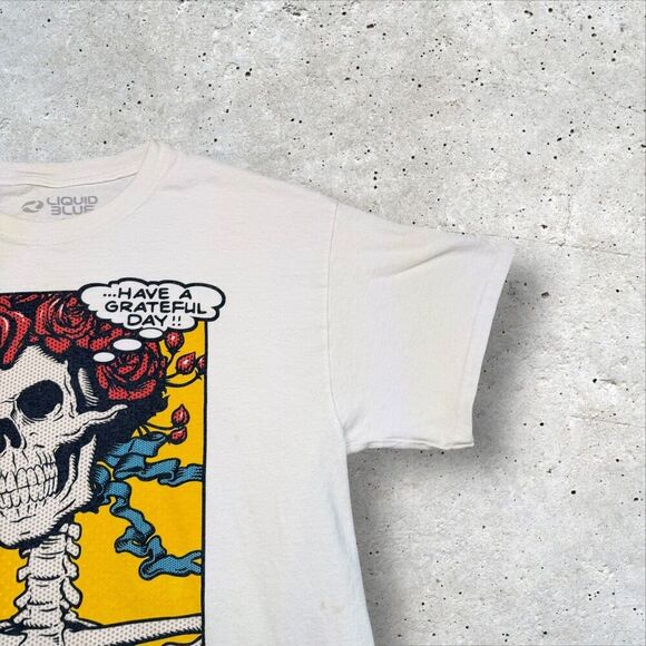 Bertha Pop Art Grateful Dead Shirt - Liquid Blue Have a Grateful Day T-shirt XL - Picture 3 of 11